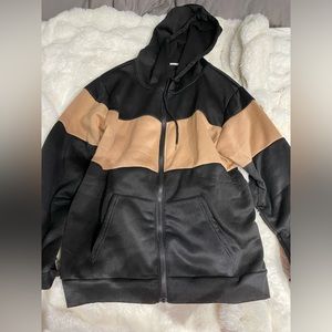 Zip Up Stripe Sweatshirt